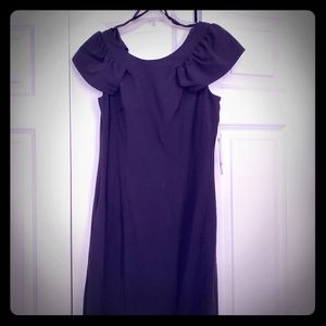 Black dress with ruffle sleeve